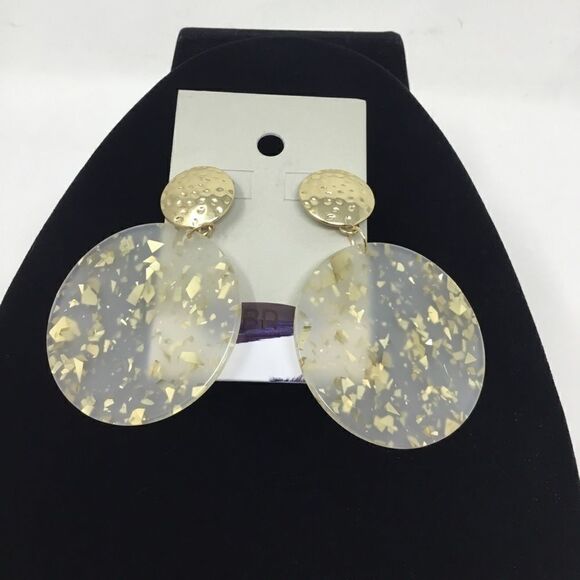 BP. Glitter Resin Disc Drop Earrings (G1) - Picture 1 of 4